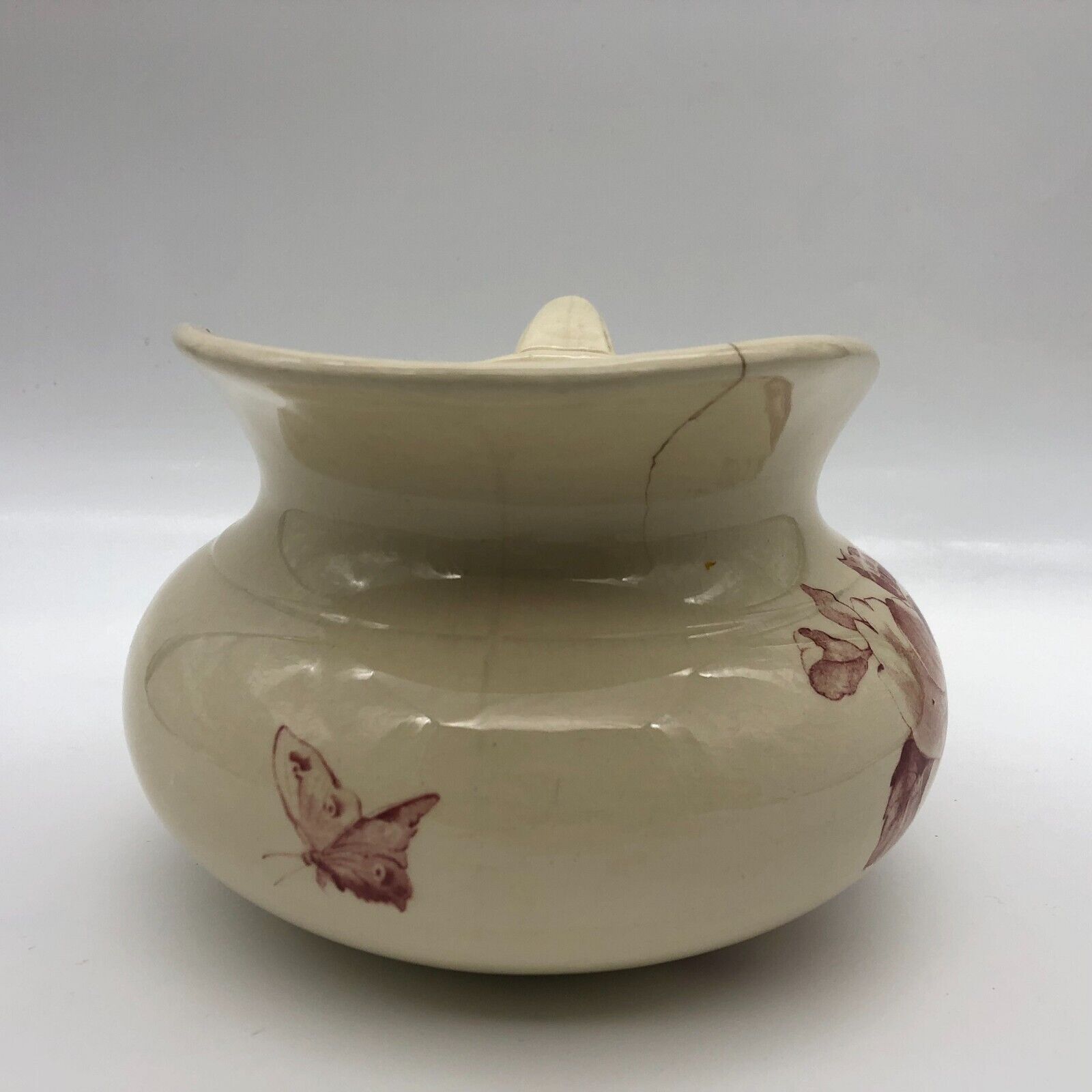 Toilet broc shaped "chubby" earthenware of Gien model ETE, gold medal