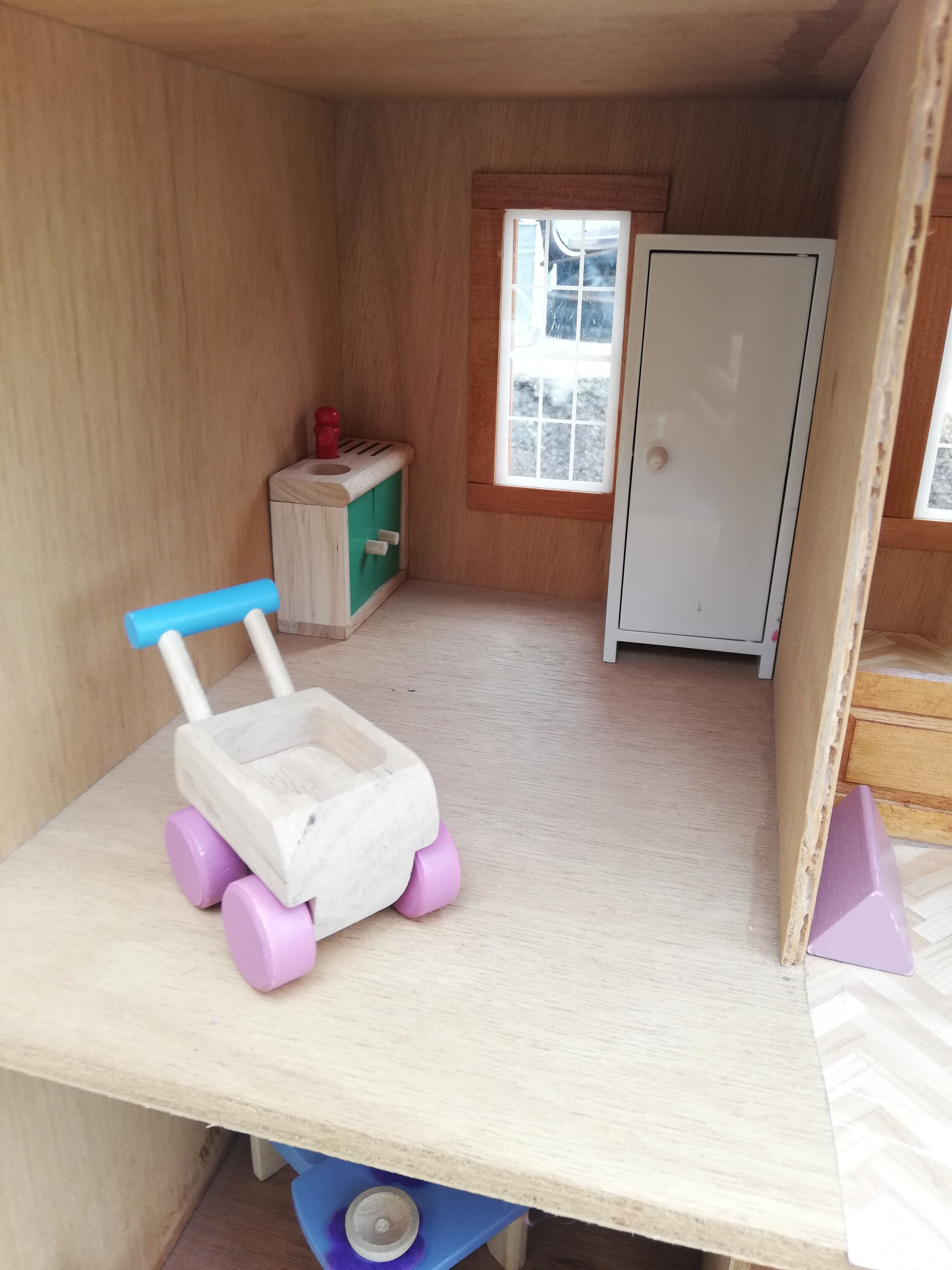 Vintage wooden dollhouse