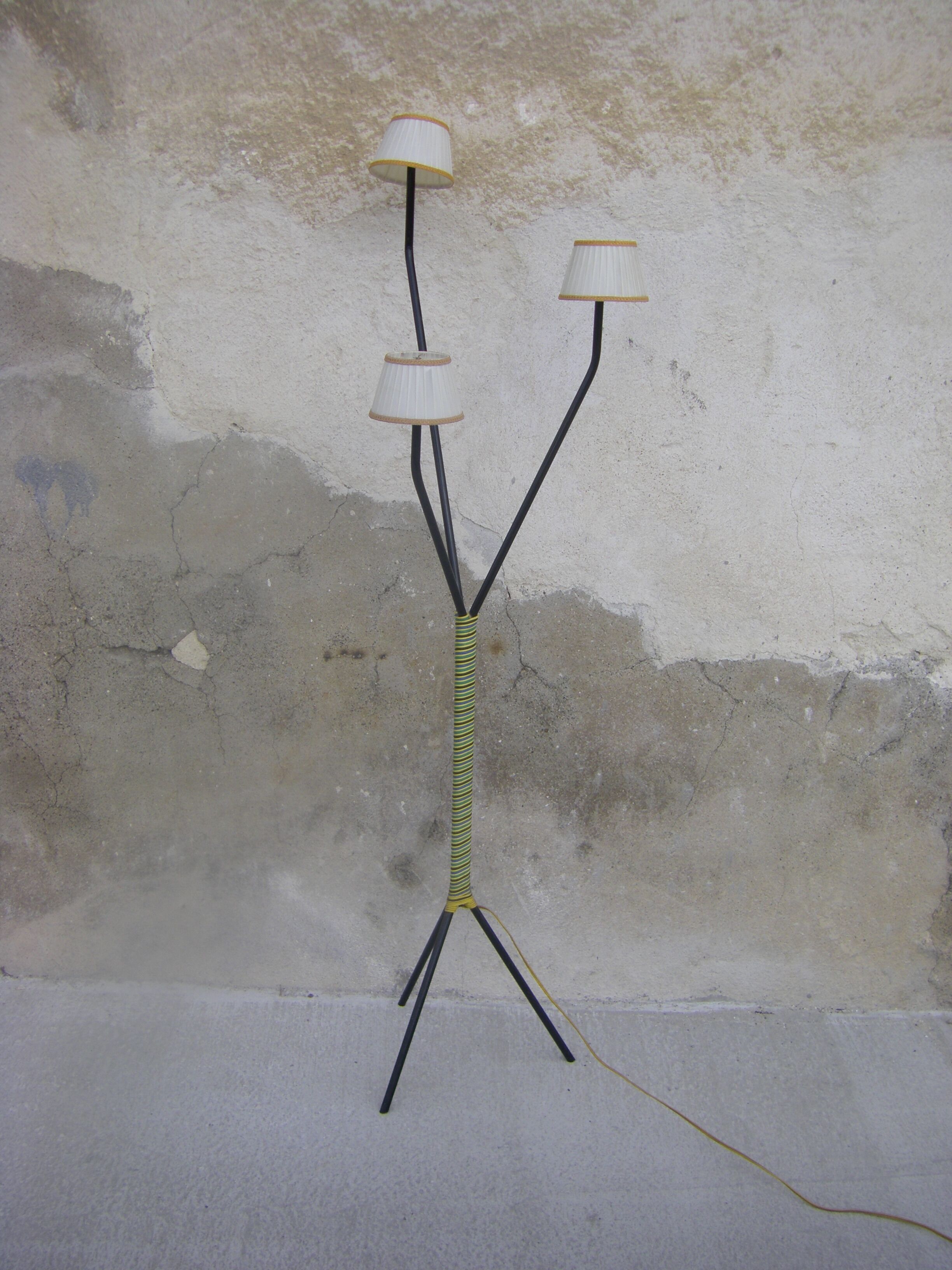 Vintage tripod floor lamp