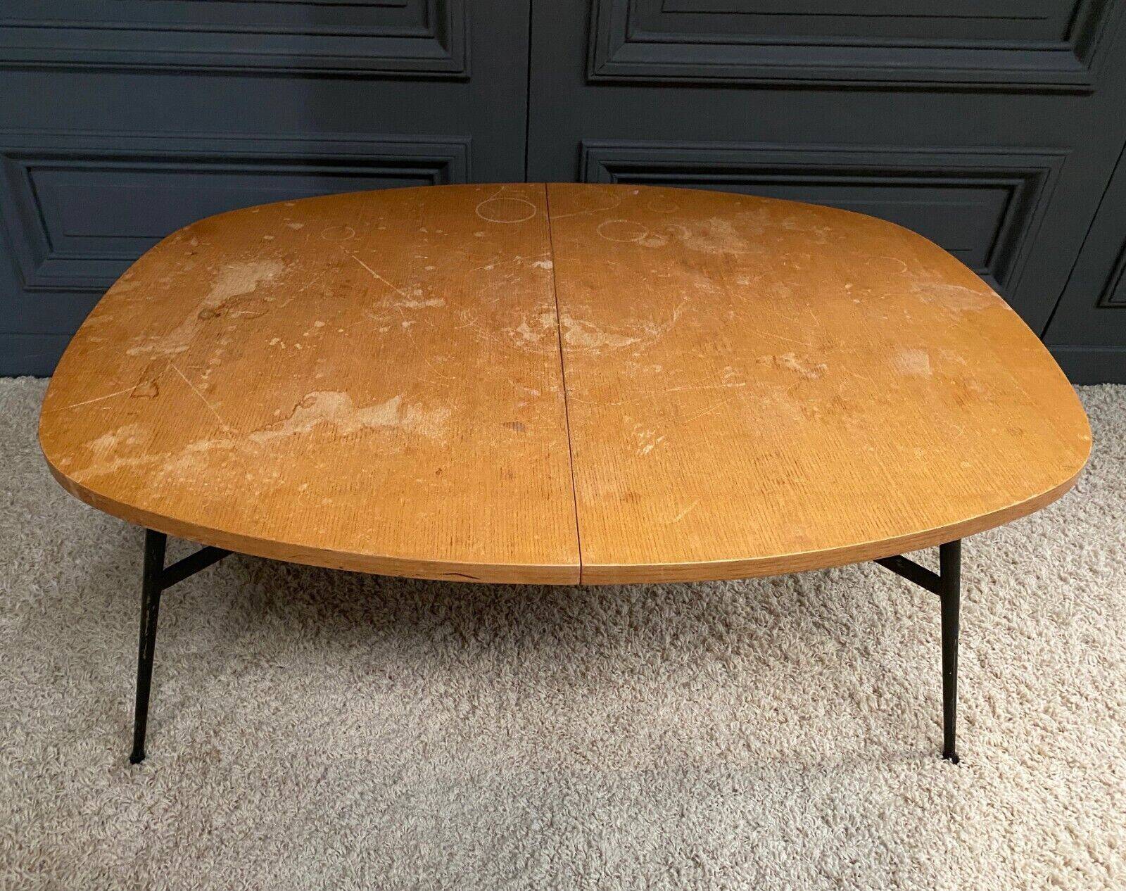 Scandinavian transformable coffee table by Smorrebrod tubular base