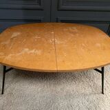 Scandinavian transformable coffee table by Smorrebrod tubular base