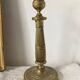 Bougeoir ancien en laiton 28 cm