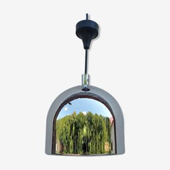 Silver pendant lamp from the 1970s, Staff Leuchten, Germany