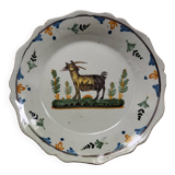 Antique Nevers faience plate