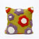 Handmade wool cushion cover purple flower 45 x 45 cm