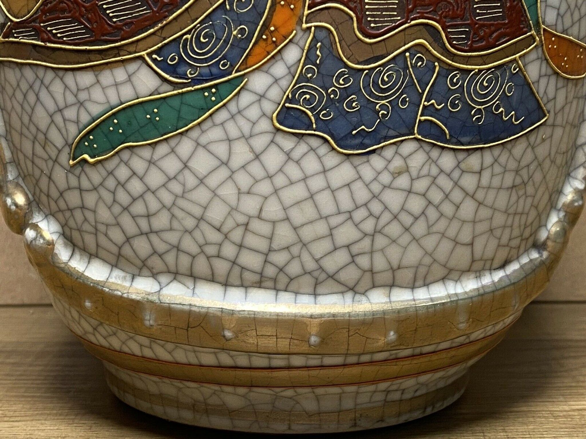 Old vase satsuma japanese porcelain, signature, 30/40