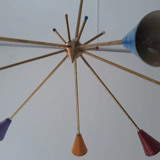 Lustre Sputnik à 7 bras en laiton