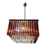 Lustre Triedri à prisme en verre de Murano années 1970