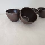 Set of 4 ceramic bowls / ramekins signed Turgis