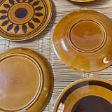 7 vintage flat plates Longchamp and Gien
