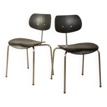 Set of 2 classic SE 68 dining chairs from the 1950s by Egon Eiermann for Wilde & Spieth