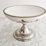 Porcelain cup on silver metal foot