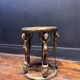 African bronze stool – anthropomorphic figures – tribal art