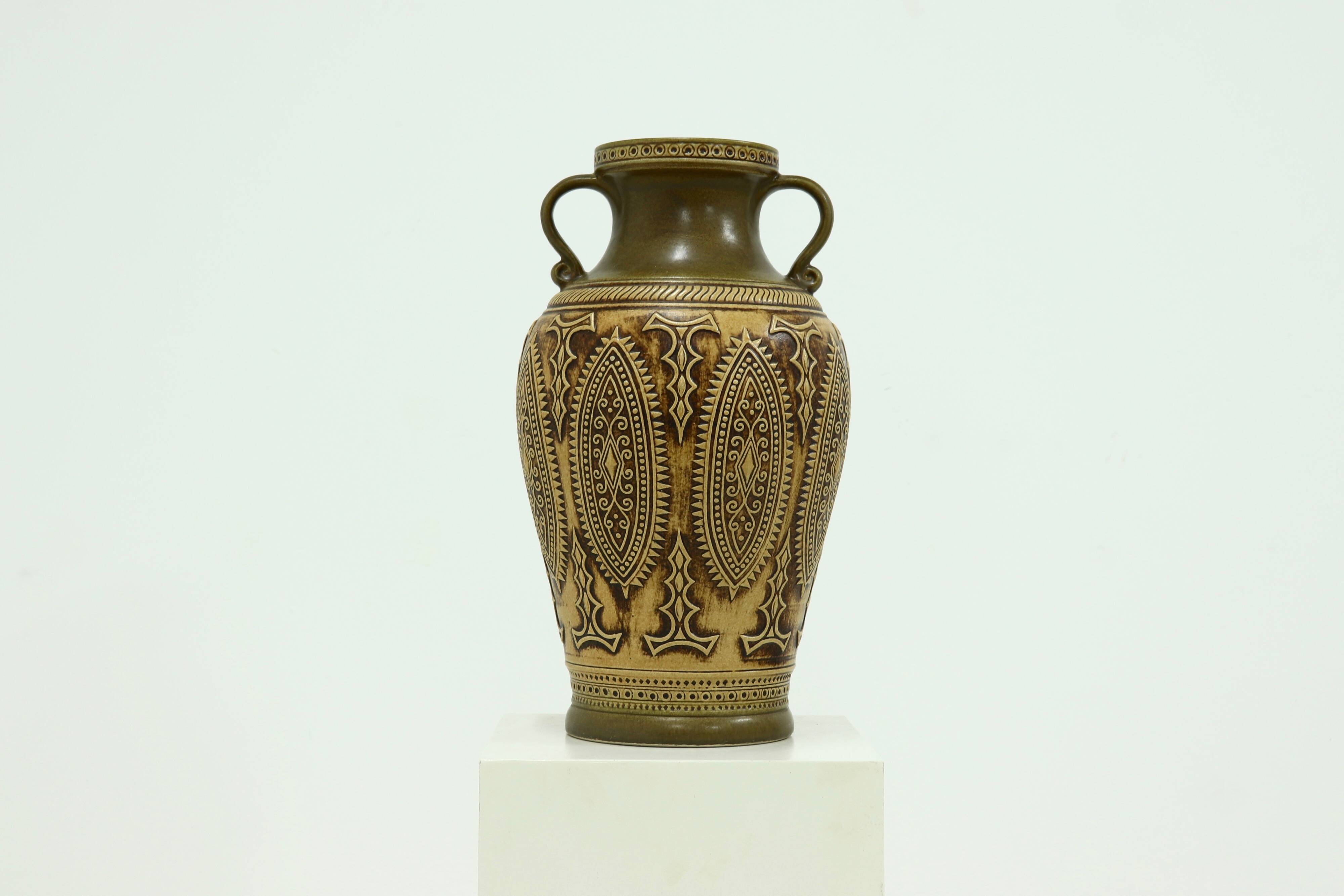 XL Jasba Vase in Earth Tones 1960s