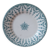 Assiette Terre de Fer Gien, décor Florentin