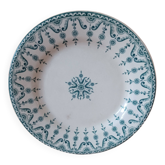 Terre de Fer Gien plate, Florentine decor