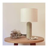 Lampe grès et lin