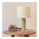 Lampe grès et lin