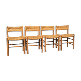 Lot of 4 chairs Dordogne of Robert Sentou 1960