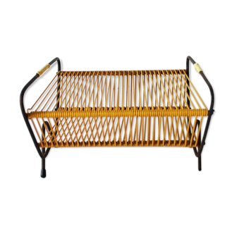 Porte-disques scoubidou vintage