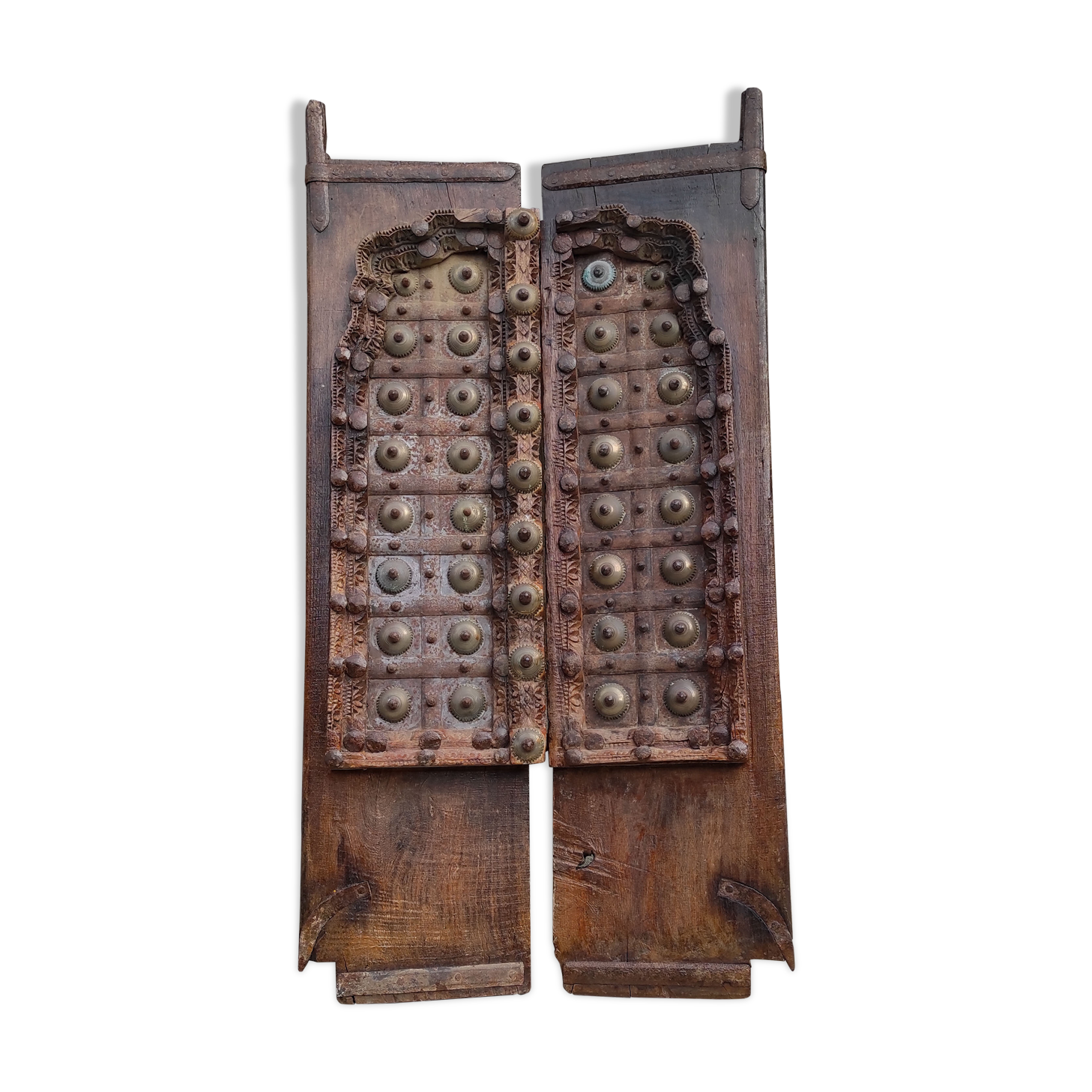 Pair of wooden shutters India Rajasthan XIXan