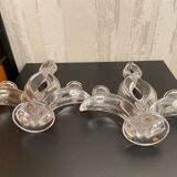 Pair of crystal candlesticks