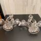 Paire de bougeoirs en cristal