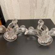 Pair of crystal candlesticks