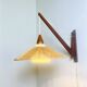 Wood And Sisal Wall Lamp By E.R. Nele For Temde Leuchten, Germany/Switzerland 1960S