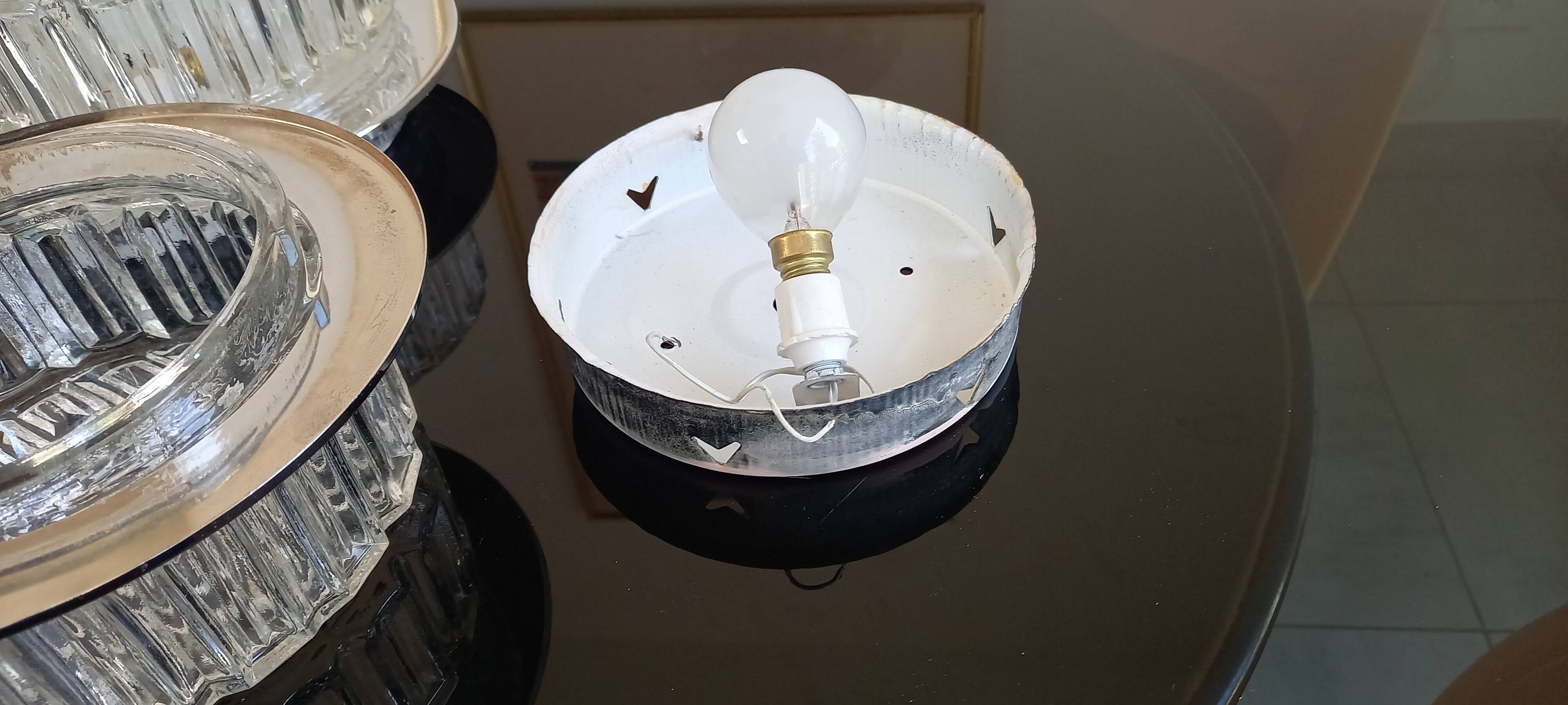 Pair of 50s wall/ceiling lights