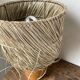 50s wood and straw lamp
