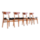 Hans Wegner model CH30 dining chairs in cowskin Carl Hansen Denmark 1952
