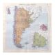 Old map South America Argentina Chile Uruguay 43x43cm from 1950