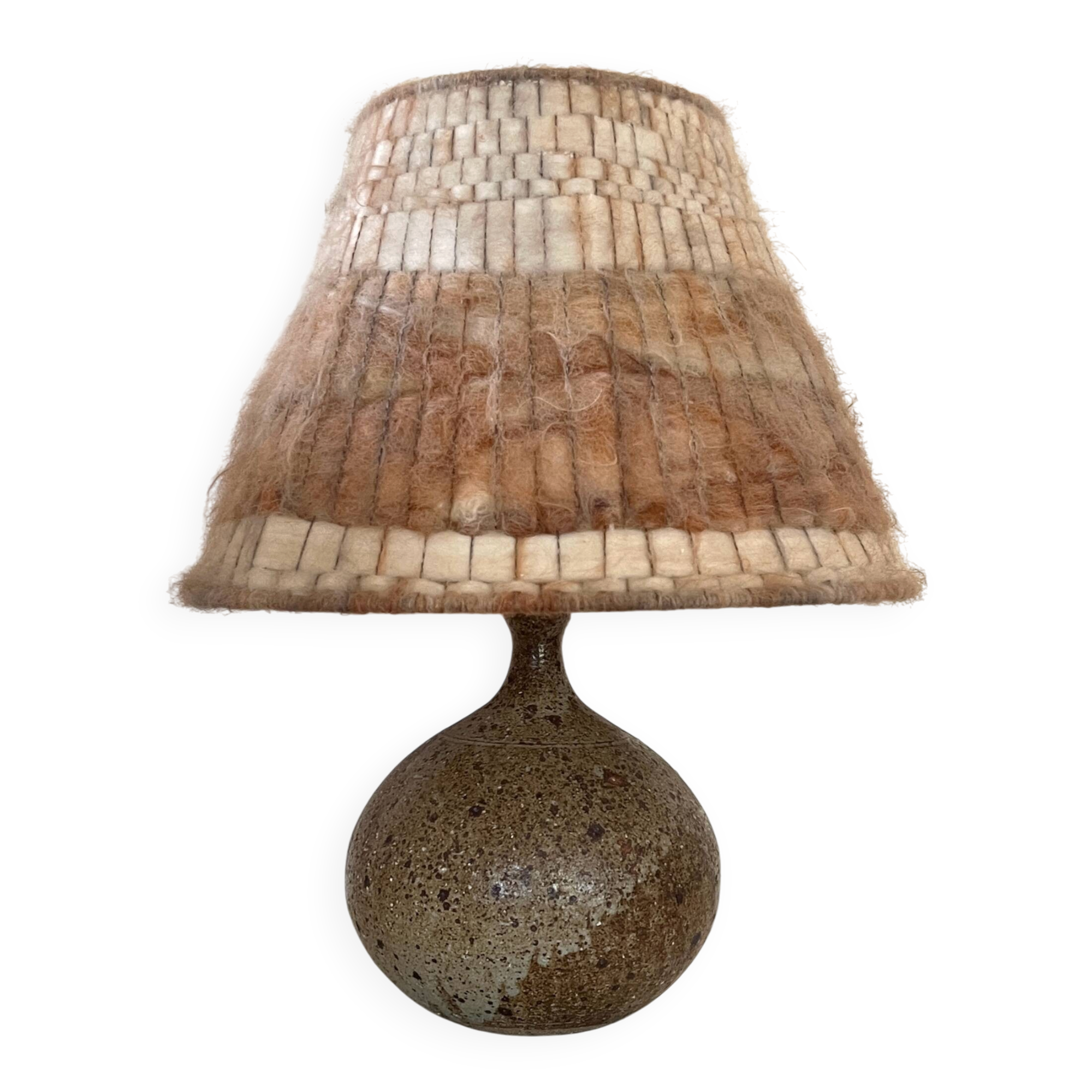 Large lamp in chamotte stoneware by Alain Blanchard, France 1970