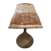 Large lamp in chamotte stoneware by Alain Blanchard, France 1970