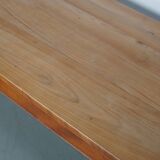 Vintage Cherry 20th Century French Rustic Farmhouse Dining Table