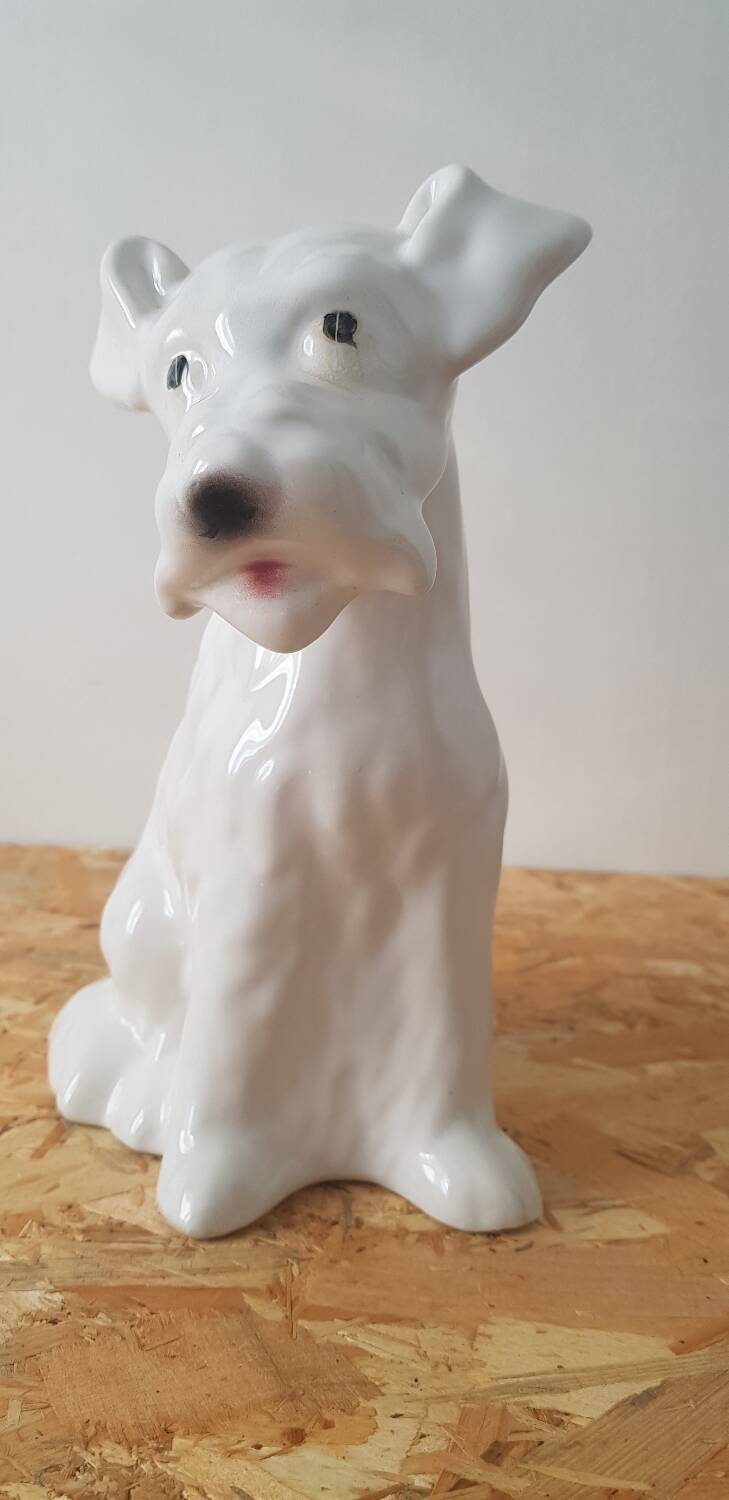 Vintage ceramic terrier