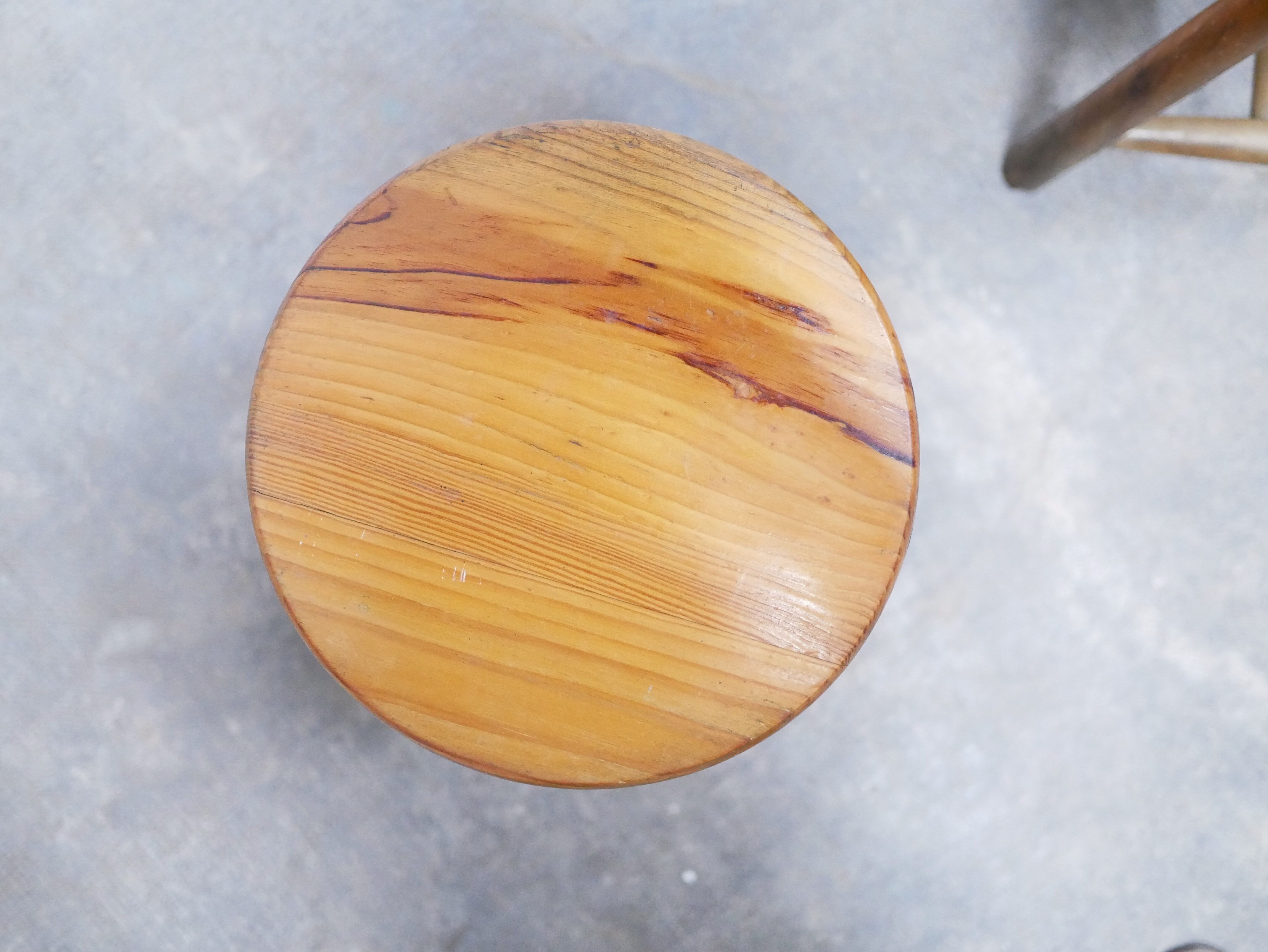Vintage pine stool