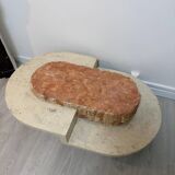 Coffee table in marble and natural stone