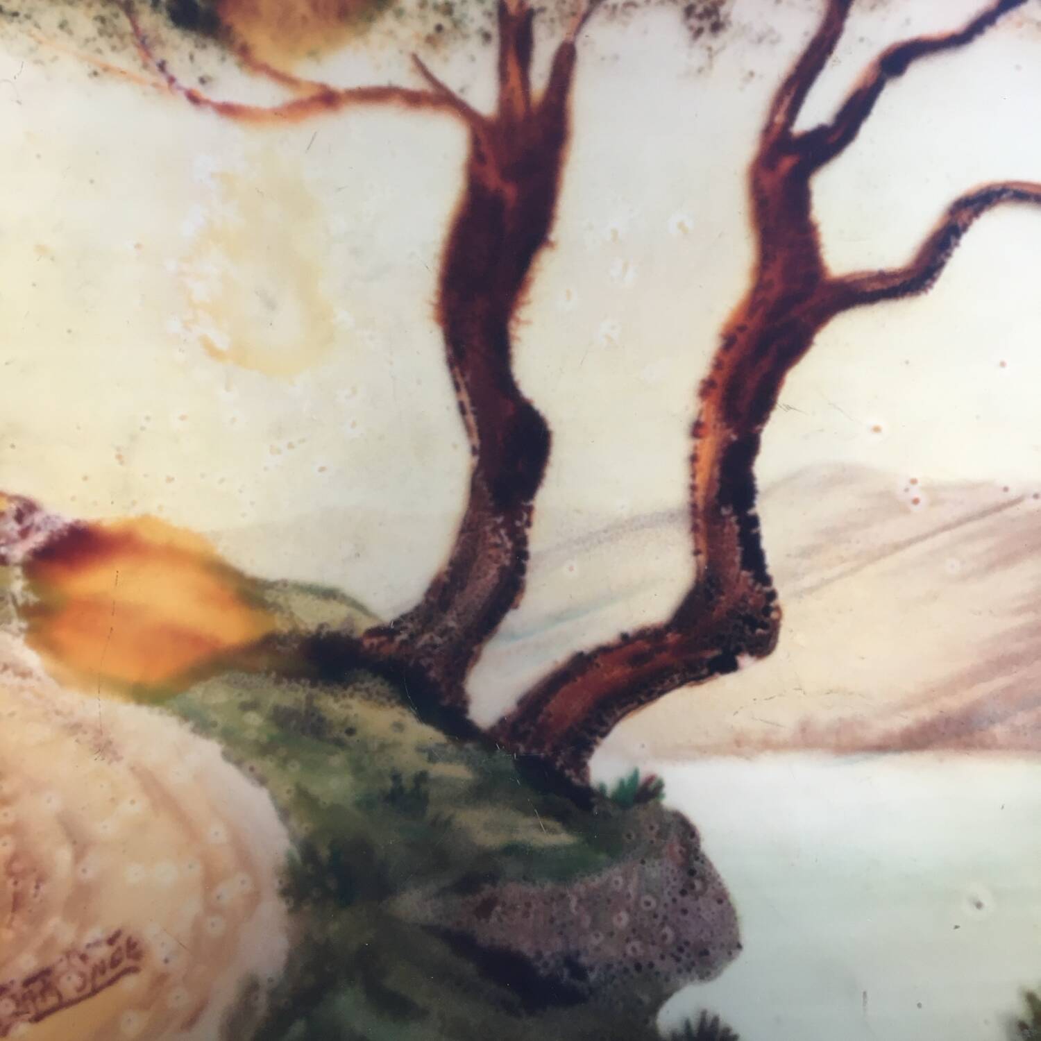 Art Deco plateau signed