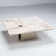 Brutalist white square coffee table artwork The Netherlands 1970