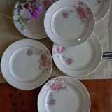Set of 6 Saint-Amand and Hamage plates, Thalie model