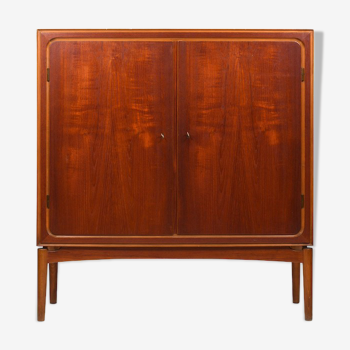 Mid century danish teak and birch wood cabinet