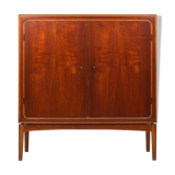 Mid century danish teak and birch wood cabinet