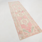 3x10 pale red antique vintage runner rug,90x299cm