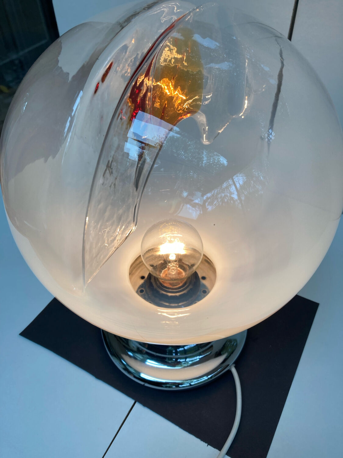 Italian table lamp in the style of vintage carlo nasson or toni zucchier