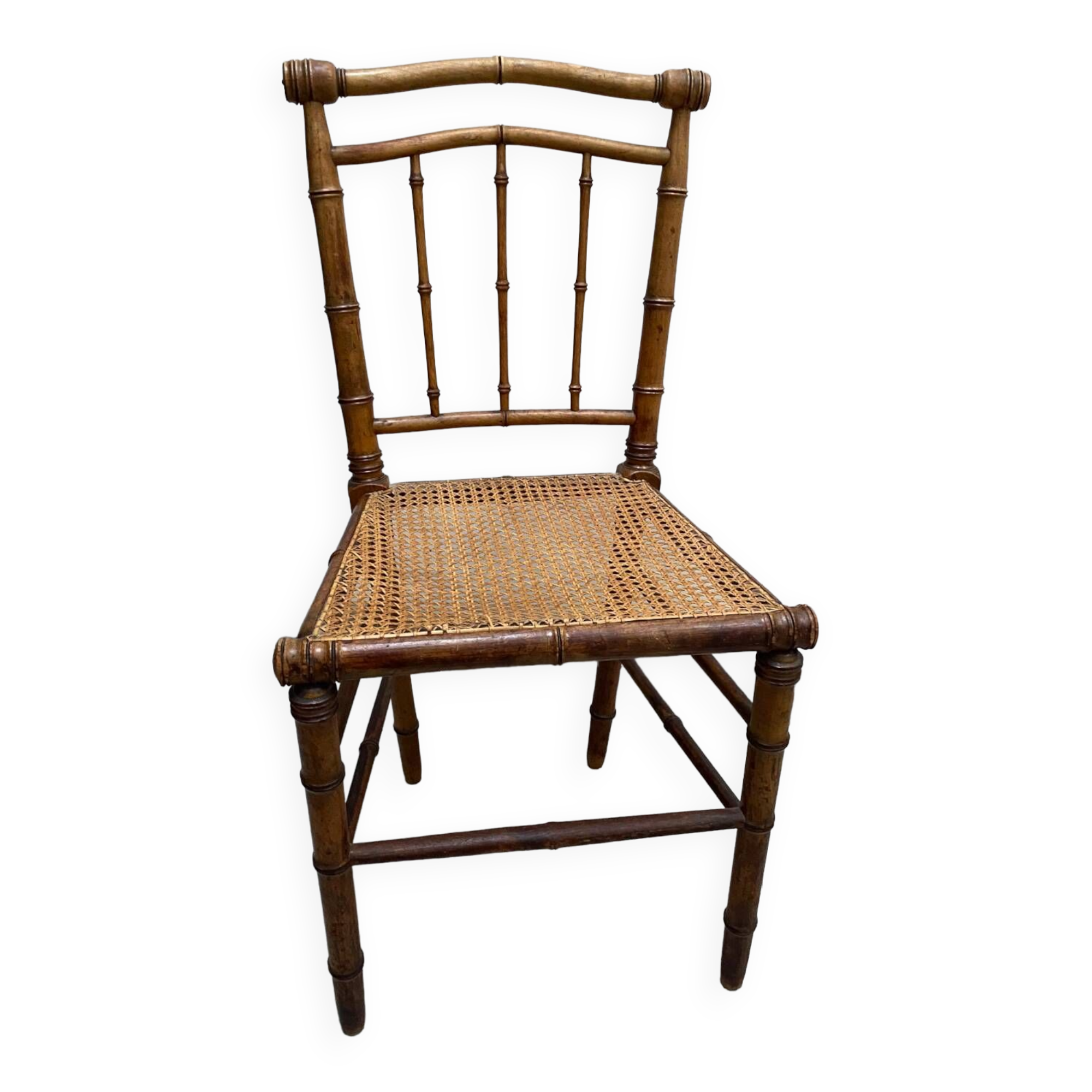 Old bamboo imitation cane chair