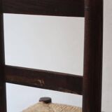 Pair of straw farm chairs