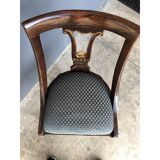 Pair of mid-century empire style seat chairs