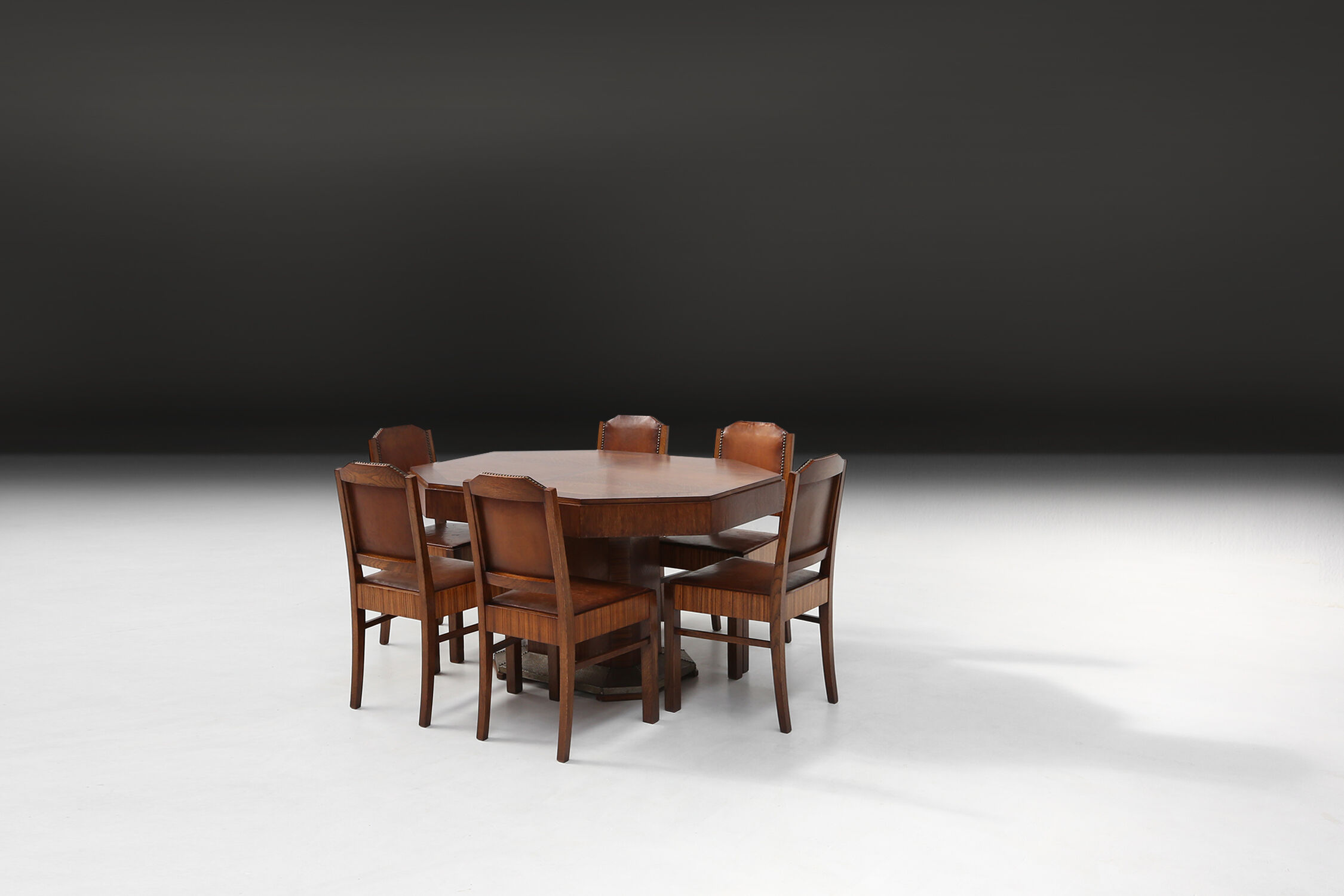 Six Art Deco dining chairs by De Coene Ca.1930